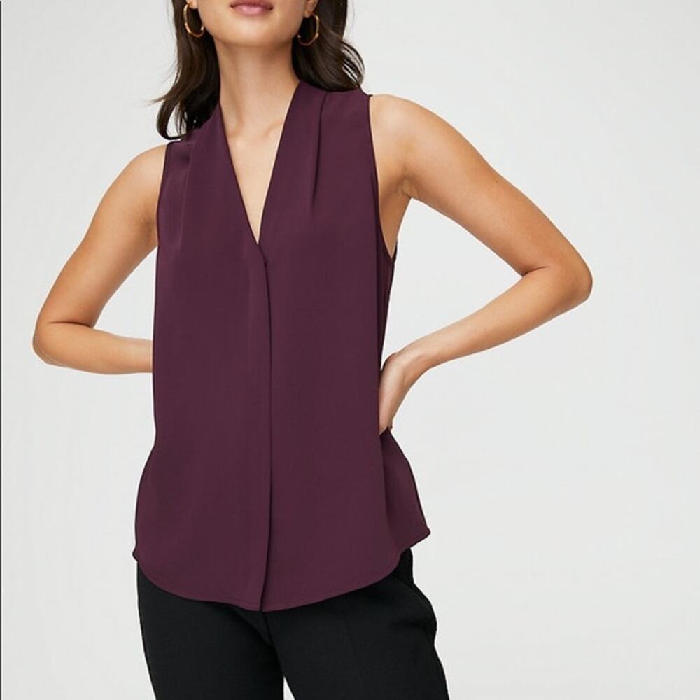 Aritzia Babaton Akira Power Blouse - S - Plum Purple